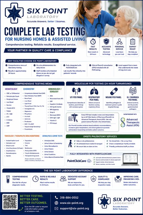 Lab services for nursing homes and assisted living flyer